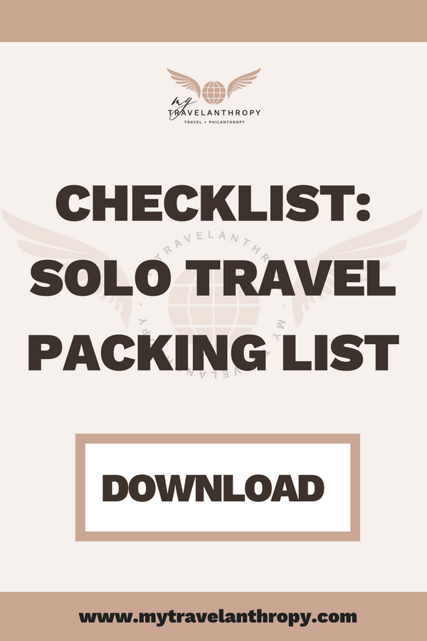 Checklist - Solo travel packing list